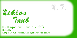 miklos taub business card